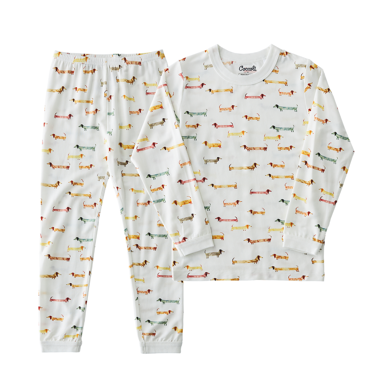 Long Sleeve Pajama in Cream Dogs by Coccoli