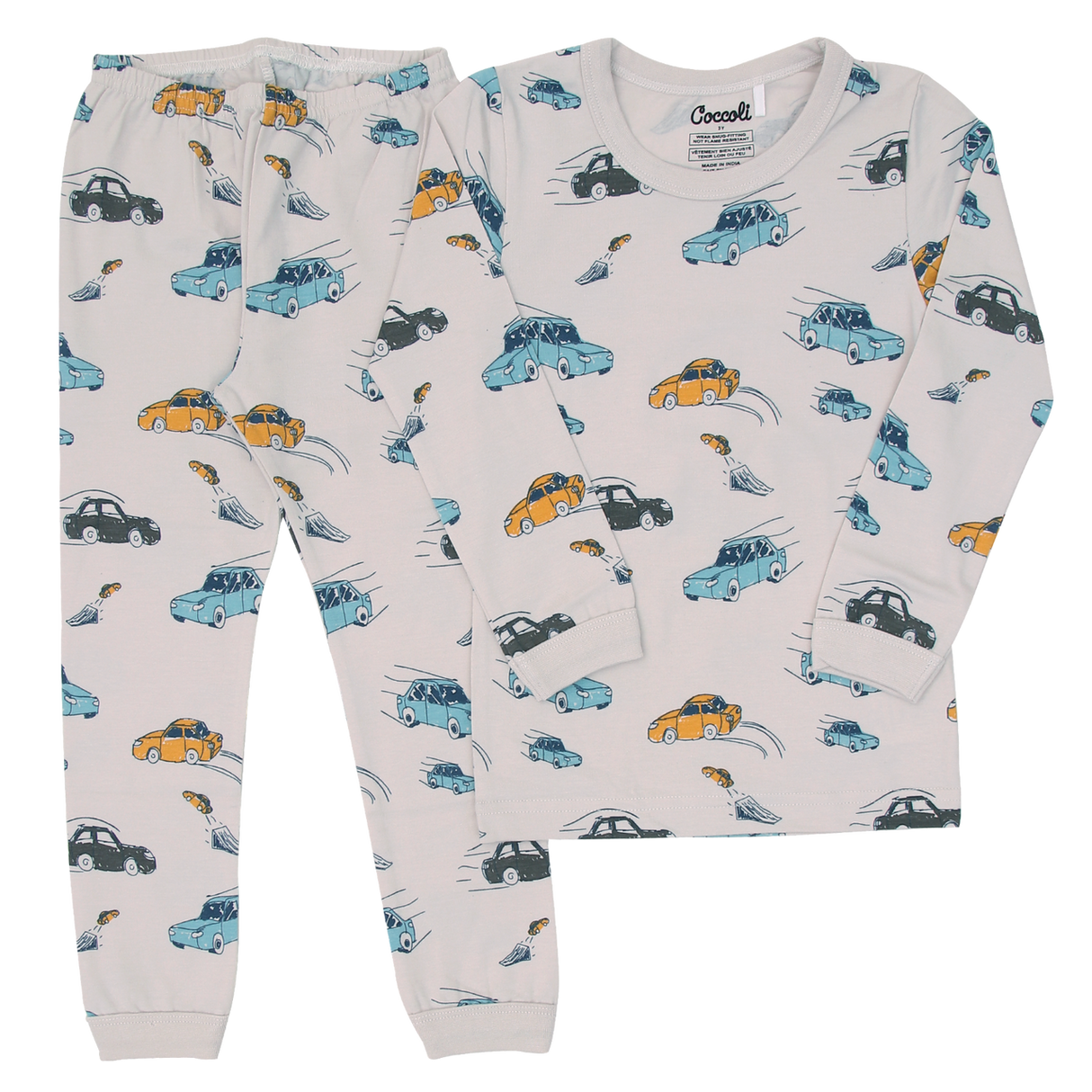 Long Sleeve Pajama in Cars by Coccoli