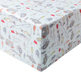 Knit Fitted Crib Sheet in Trout by Copper Pearl