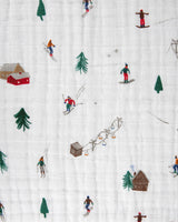 Cotton Muslin Big Kid Quilt in Powder Party by Little Unicorn