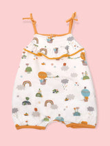 Balloon Pom-Pom & Tie Short Romper by Viverano Organics