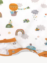 Balloon Pom-Pom & Tie Short Romper by Viverano Organics