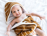 Knit Hooded Towel in Camel by Copper Pearl
