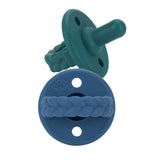 Sweetie Soother™ Pacifier Set in Deep Sea & Denim by Itzy Ritzy