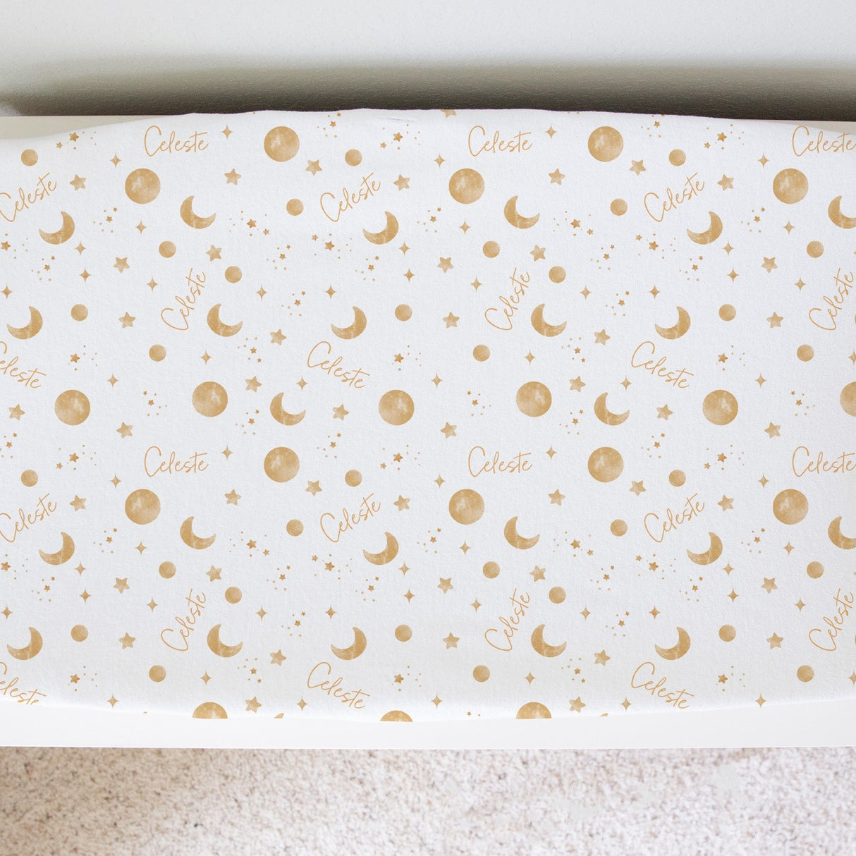 Sugar + Maple Personalized Changing Pad Cover | Among the Stars