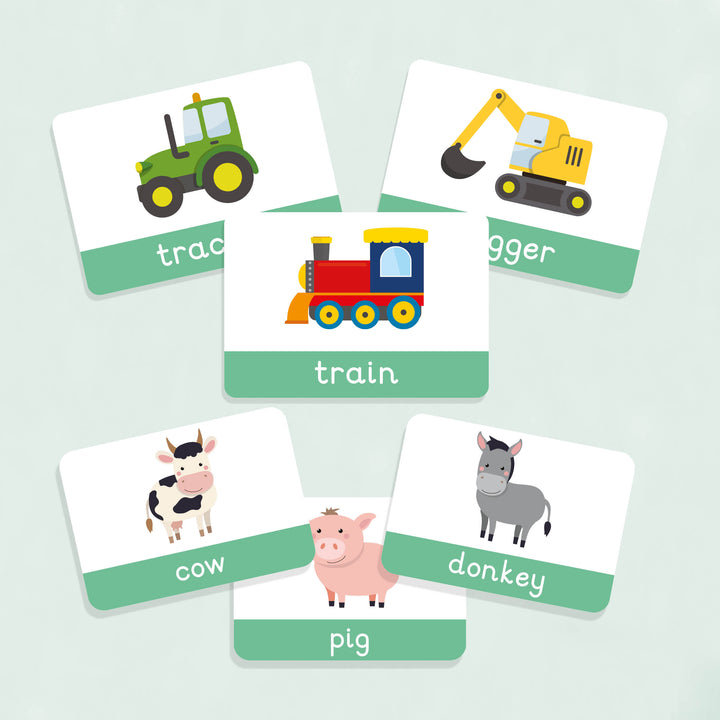 Farm Animal & Transport Flashcards by My Little Learner