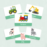 Farm Animal & Transport Flashcards by My Little Learner