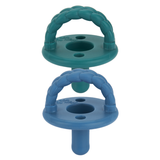 Sweetie Soother™ Pacifier Set in Deep Sea & Denim by Itzy Ritzy