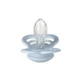 BIBS - Pacifier 2 pk Supreme Collection - Iron/Baby Blue