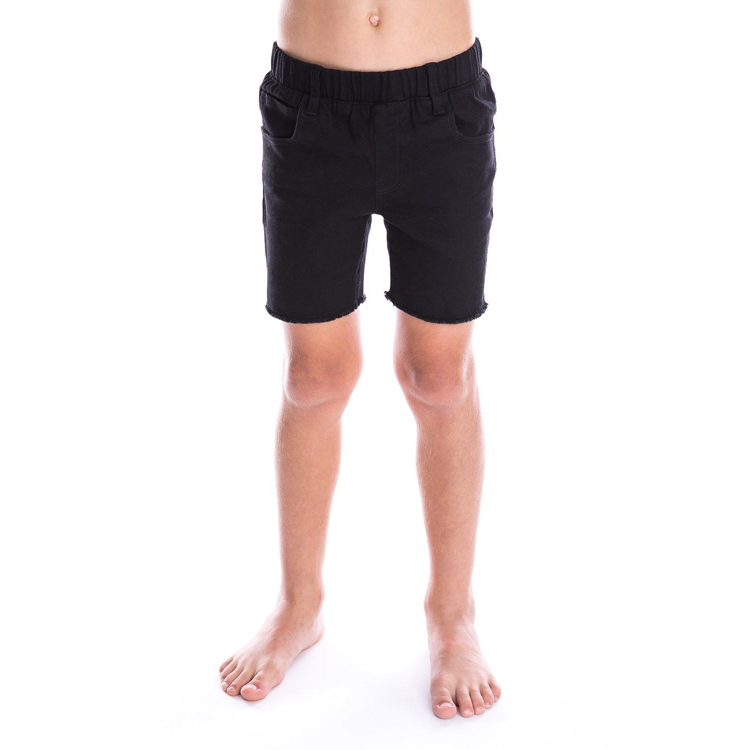 Black Denim Jeg Shorts by Beau Hudson