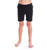 Black Denim Jeg Shorts by Beau Hudson