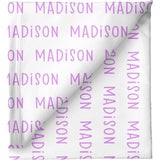 Sugar + Maple Personalized Stretchy Blanket | Repeating Name