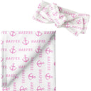 Sugar + Maple Personalized Blanket & Bow Set | Anchor