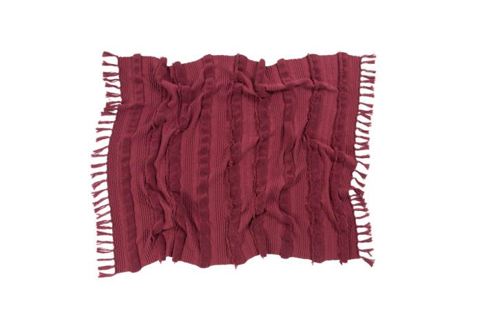 Knitted Blanket in Air Savannah Red by Lorena Canals