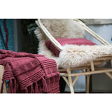Knitted Blanket in Air Savannah Red by Lorena Canals