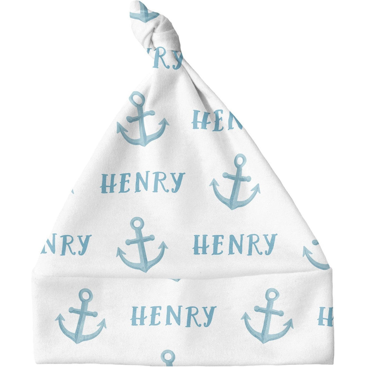 Sugar + Maple Personalized Knotted Baby Hat | Anchor