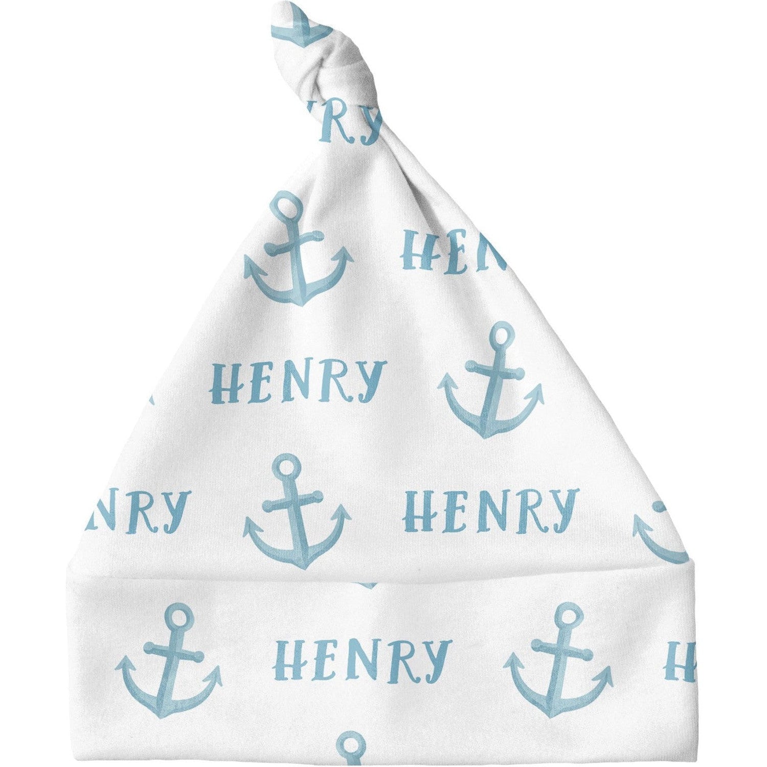 Sugar + Maple Personalized Knotted Baby Hat | Anchor