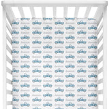 Sugar + Maple Personalized Crib Sheet | Trucks