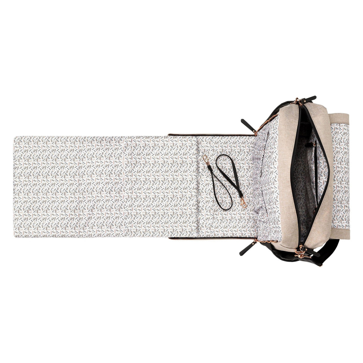 Boxy Backpack in Sand/Black by Petunia Pickle Bottom