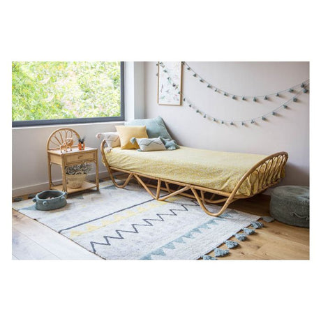 Washable Rug Azteca Natural Vintage in Blue by Lorena Canals