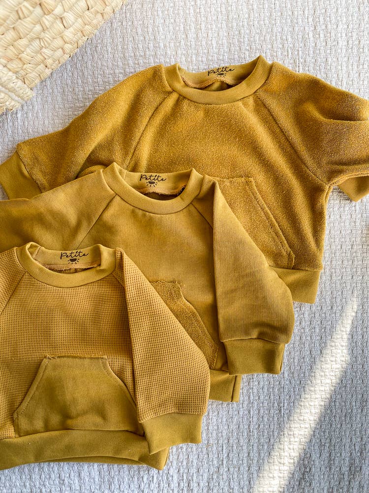 Evelina Apparel - Baby cotton sweatshirt /  Sunny yellow