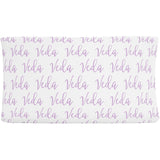 Sugar + Maple Personalized Changing Pad Cover | Repeating Name