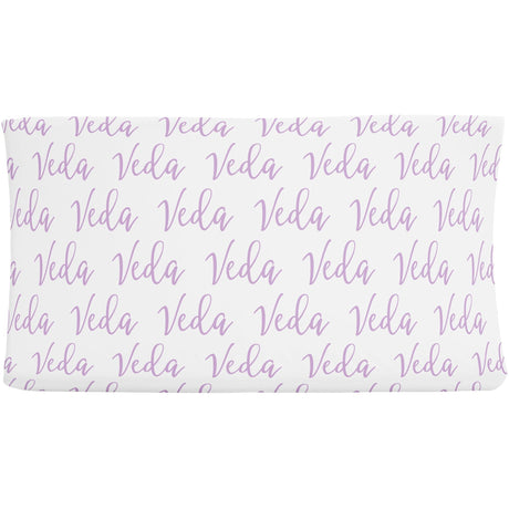 Sugar + Maple Personalized Changing Pad Cover | Repeating Name