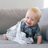 Knit Swaddle Blanket in Marble by Copper Pearl