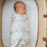 Knit Swaddle Blanket in Marble by Copper Pearl