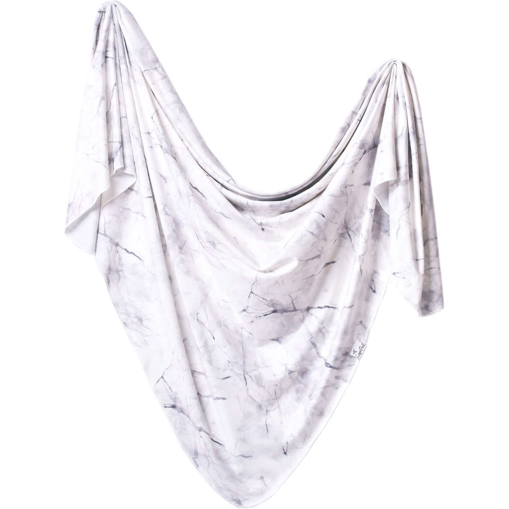 Knit Swaddle Blanket in Marble by Copper Pearl
