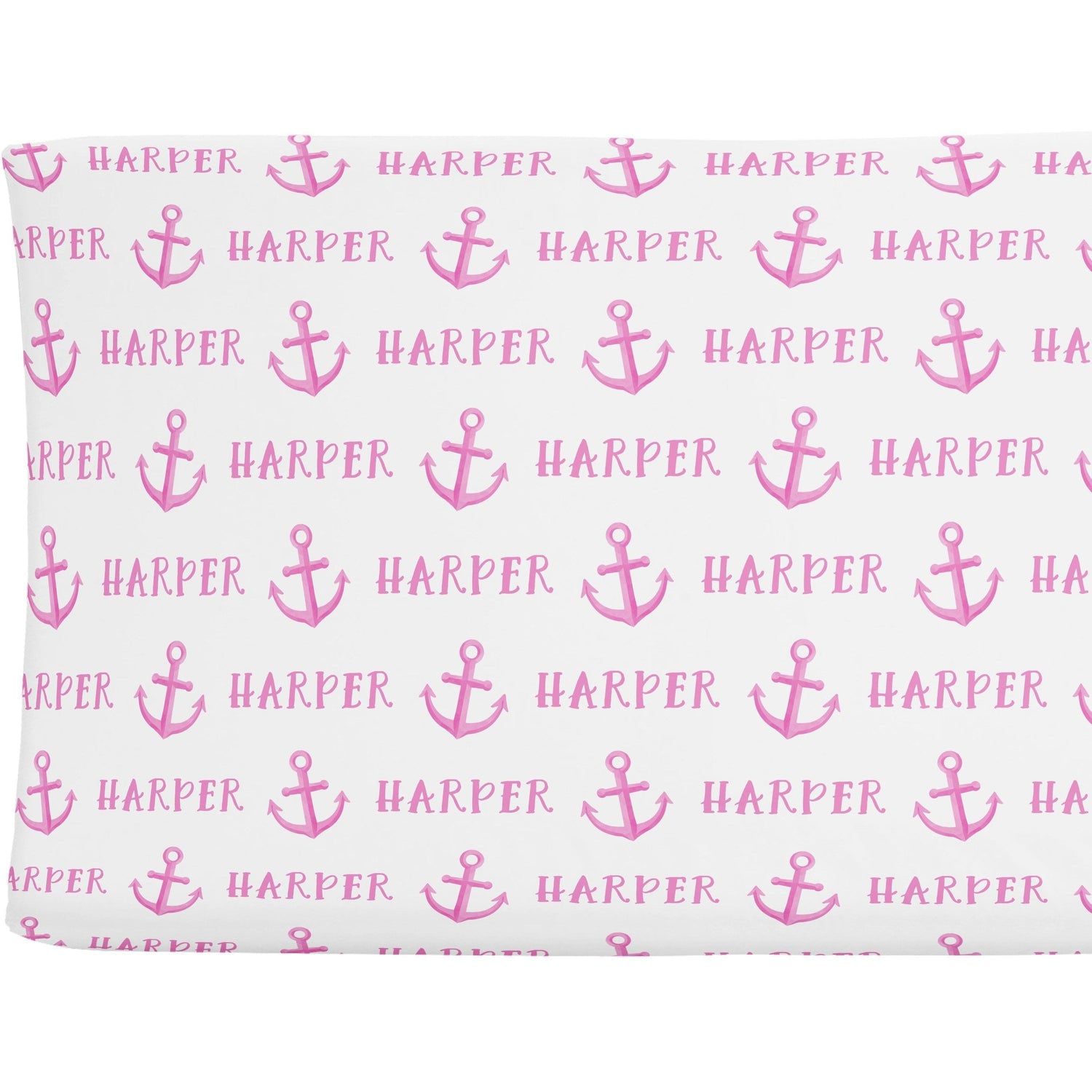 Sugar + Maple Personalized Changing Pad Cover | Anchor