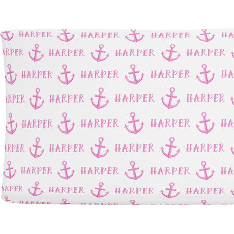 Sugar + Maple Personalized Changing Pad Cover | Anchor