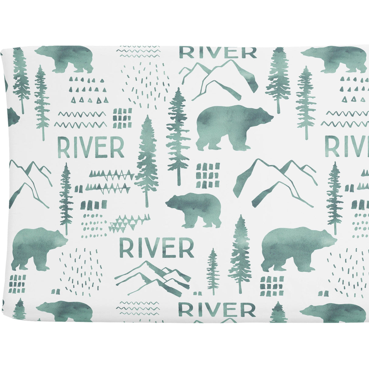 Sugar + Maple Personalized Changing Pad Cover | Woodland