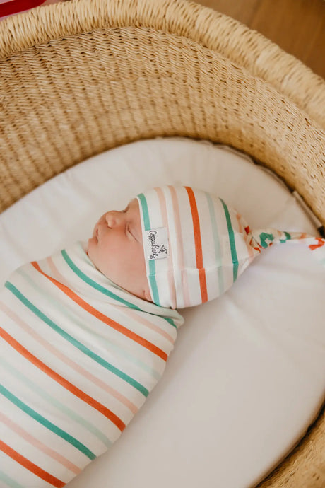 Top Knot Hat 0-4mo in Tinsel by Copper Pearl