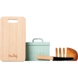 Miniature bread box with cutting board & knife