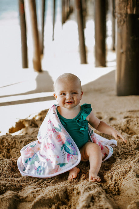 Knit Hooded Towel in Bloom by Copper Pearl