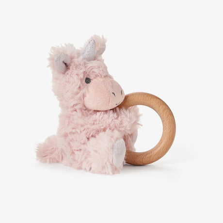Elegant Baby - Wood Ring Rattles - Unicorn