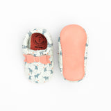 Bow Moccasins in Elephant Fun by Freshly Picked