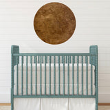 Sugar + Maple Round Base Personalized Wood Name Sign | English Chestnut