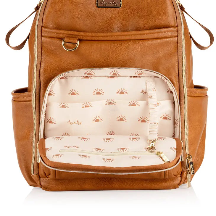 Cognac Boss Plus™ Backpack Diaper Bag by Itzy Ritzy