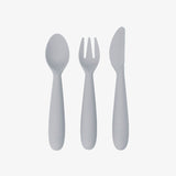 Happy Utensils by EZPZ in Pewter