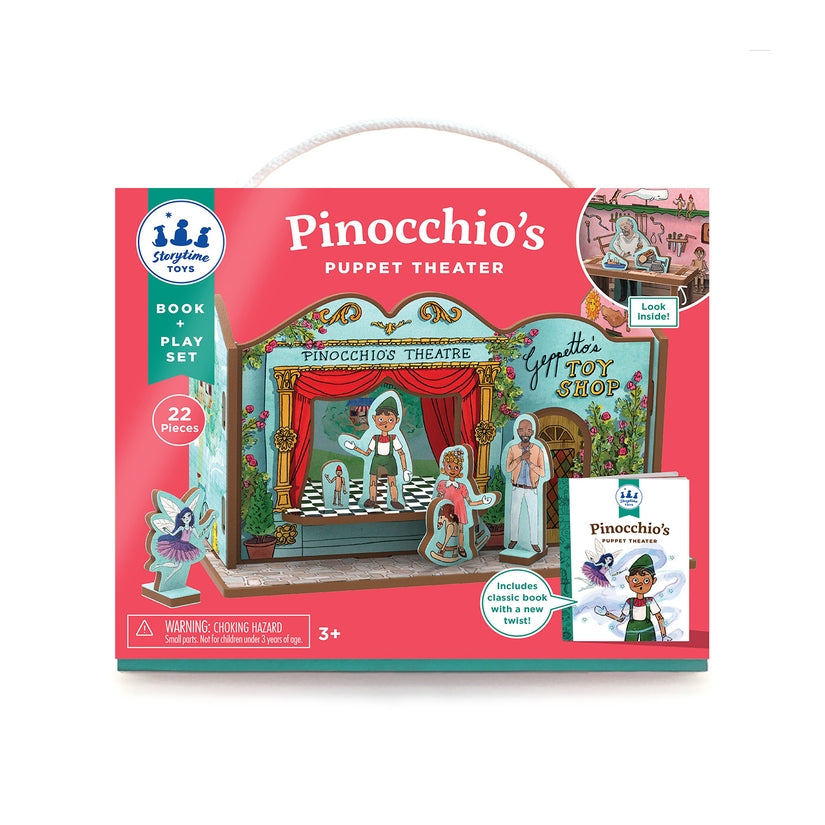 Book and Play Set in Pinnochio's Puppet Theater by Storytime Toys