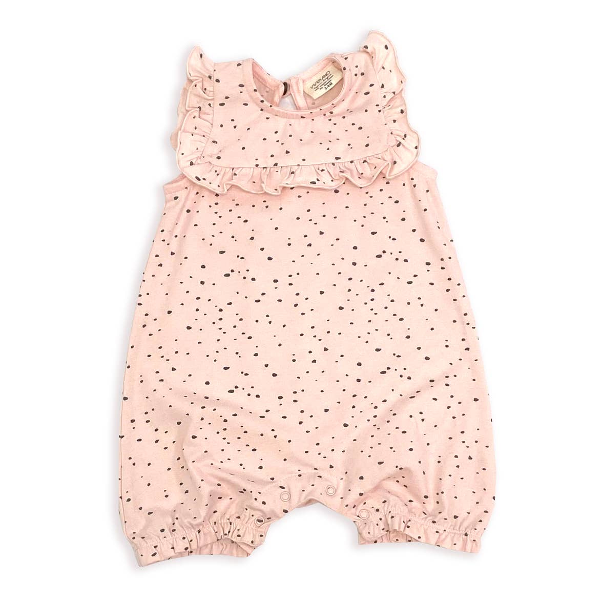 Viverano Organics - Pebble Sleeveless Ruffle Baby Girl Romper (Organic Cotton)