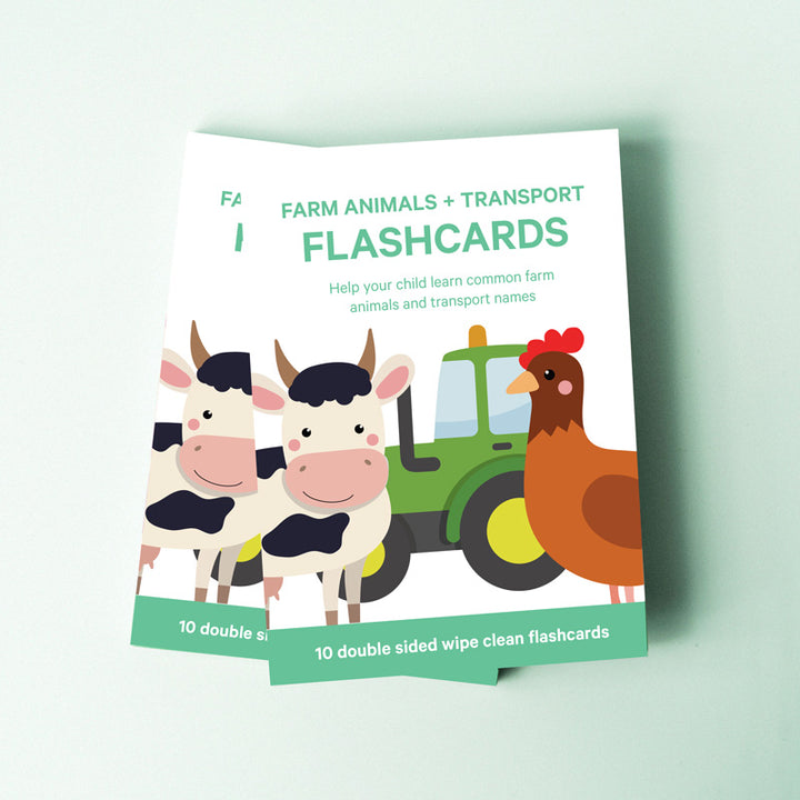 Farm Animal & Transport Flashcards by My Little Learner