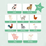 Farm Animal & Transport Flashcards by My Little Learner