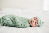 Knit Swaddle Blanket in Poe by Copper Pearl