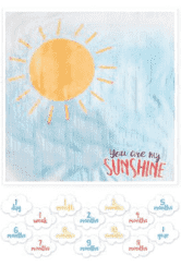 Lulujo Baby’s First Year Blanket & Cards Set – “You Are My Sunshine”
