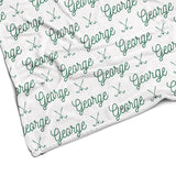 Sugar + Maple Plush Minky Fleece Personalized Blanket | Repeating Name