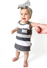 Washed Stripe Pocket Dress by Little Bipsy