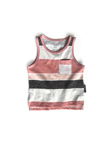 Washed Stripe Pocket Tank by Little Bipsy